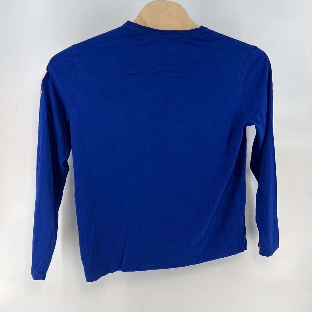 Polo Ralph Lauren Adult L Blue Long Sleeve Embroidered POLO USA Flag Patch Y2K - Picture 9 of 9
